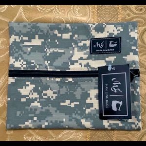 NEW *RETIRED PRINT* Man Junk Digital Camo Toiletry Travel Bag - Small - 7” x 9”